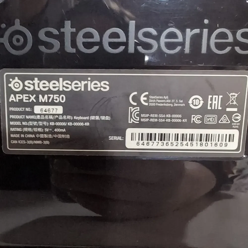 SteelSeries Apex M750 Mechanical Gaming Keyboard - RGB LED - QX2 Switches Works!